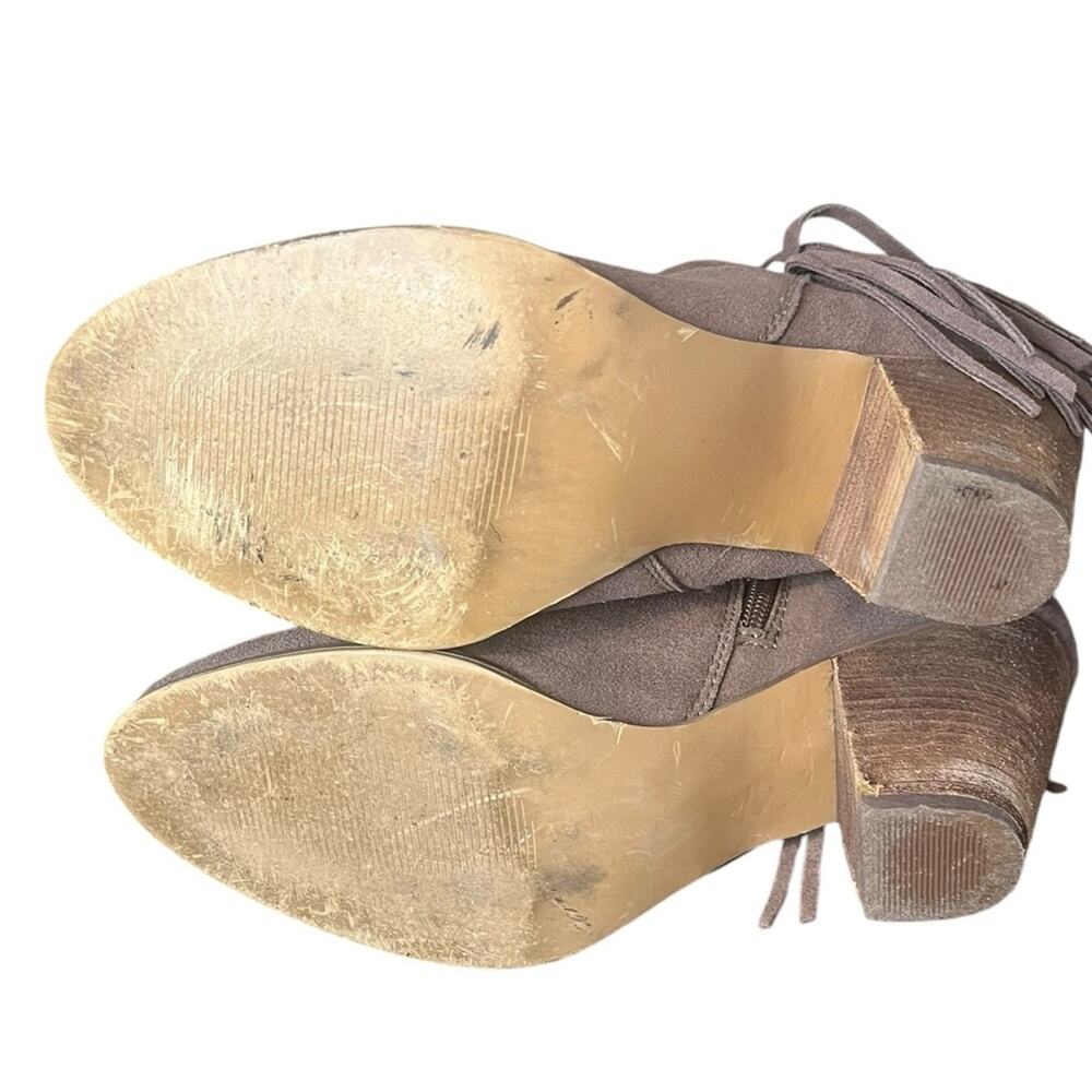 STEVE MADDEN Ohio Taupe Leather Western Boots‎ w/Fringe Women's Size 9 - Picture 6 of 7